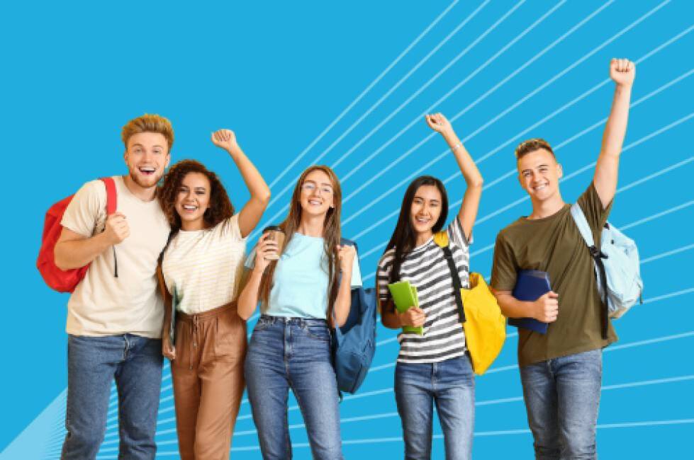adolescents smiling